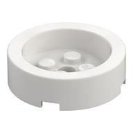 Brick Round 4 x 4 with Recessed Center (White)