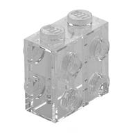 Brick Special 1 x 2 x 1 2/3 with 8 Studs on 2 Sides (Trans-Clear)