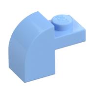 Brick Curved 1 x 2 x 1 1/3 with Curved Top (Bright Light Blue)