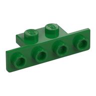 Bracket 1 x 2 - 1 x 4 [Rounded Corners at Bottom, Square Corners at Top] (Green)