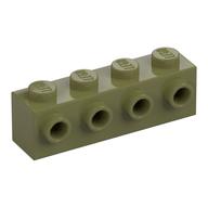 Brick Special 1 x 4 with 4 Studs on One Side (Olive Green)