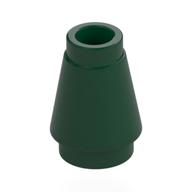 Cone 1 x 1 [Top Groove] (Dark Green)