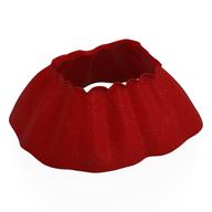 Duplo Skirt Satin with White Large Polka Dots Print (Red)