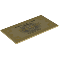 Tile 8 x 16 with Train Ticket, 'LONDON TO HOGWARTS for ONE WAY Travel Platform 9 3/4' Print (Tan)