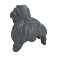 Hair Wavy Ponytail with Long Bangs and Band [Plain] (Flat Silver)