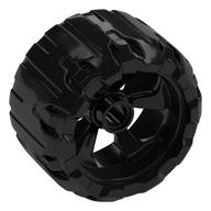 Wheel 37mm D. x 22mm, Pin Hole (Black)