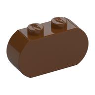 Brick Curved 3 x 1 Round Ends (Reddish Brown)
