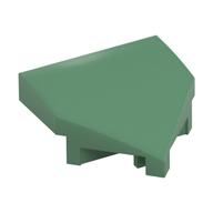 Brick Wedged, Curved 2 x 2 with Stud Notches (Sand Green)