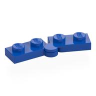 Hinge Plate 1 x 4 Swivel Top / Base - Hollow Clip [Complete Assembly] (Blue)
