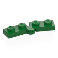 Hinge Plate 1 x 4 Swivel Top / Base - Hollow Clip [Complete Assembly] (Green)