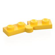 Hinge Plate 1 x 4 Swivel Top / Base - Hollow Clip [Complete Assembly] (Yellow)