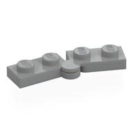 Hinge Plate 1 x 4 Swivel Top / Base - Hollow Clip [Complete Assembly] (Light Bluish Gray)