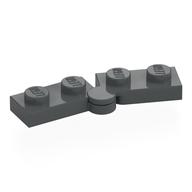 Hinge Plate 1 x 4 Swivel Top / Base - Hollow Clip [Complete Assembly] (Dark Bluish Gray)