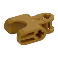 Technic Axle Connector 2 x 3 with Ball Socket, Closed Sides (Pearl Gold)