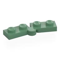 Hinge Plate 1 x 4 Swivel Top / Base - Hollow Clip [Complete Assembly] (Sand Green)
