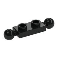 Plate Special 1 x 2 with 2 End Towballs (Black)
