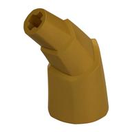 Animal Body Part, Horn Stacked 45 deg. with Axle Connectors (Pearl Gold)