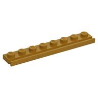 Plate Special 1 x 8 with Door Rail (Pearl Gold)