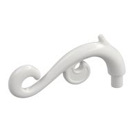 Curled Decorative Ornament / Plant Vine with Bar (White)