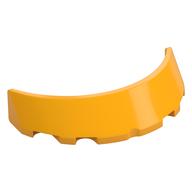 Windscreen 3 x 6 x 1 Curved with Rectangular Stud Holder in Bottom (Bright Light Orange)