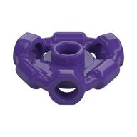 Plate Special 1 x 1 with Hole Through Stud, 3 Bars and 3 Bar Holes (Dark Purple)