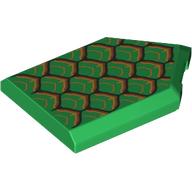 Tile Special 2 x 3 Pentagonal with Dragon Scales Print (Green)