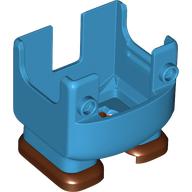 Nintendo Figure, Legs and Overalls with Two Front Studs and Reddish Brown Feet, with Internal Prongs for Ice Suit (Dark Azure)