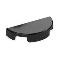Tile Round 1 x 2 Half Circle (Black)