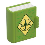 Duplo Book, Bright Light Yellow Diamond, Dark Green 'JWJ' Print (Lime)