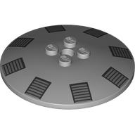 Dish 6 x 6 Inverted (Radar) with Black Grills Print (Light Bluish Gray)