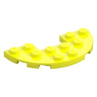 Plate Round Half 3 x 6 with 1 x 2 Cutout (Vibrant Yellow)