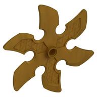 Large Figure Weapon 6 Blade Ninja Star / Shuriken (Pearl Gold)