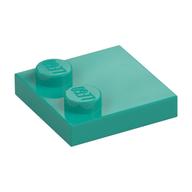 Plate Special 2 x 2 with Only 2 studs (Dark Turquoise)