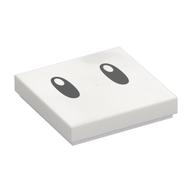 Tile 2 x 2 with Two Black Eyes Print (White)