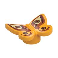 Insect, Butterfly with Tan/Dark Tan/Medium Nougat/Reddish Brown (Peacock Moth) Print (Bright Light Orange)