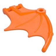 Creature Body Part, Dragon / Thestral Wing with Bar Connection [Plain] (Orange)