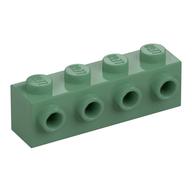 Brick Special 1 x 4 with 4 Studs on One Side (Sand Green)