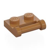 Plate Special 1 x 2 [Side Handle Closed Ends] (Medium Nougat)