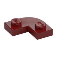 Plate Round Corner 2 x 2 with 1 x 1 Cutout (Dark Red)