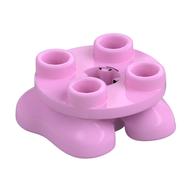 Feet, 2 x 2 x 2/3 with 4 Studs on Top (Bright Pink)