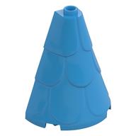 Tower Roof 2 x 4 x 4 Half Cone Shaped with Roof Tiles (Dark Azure)