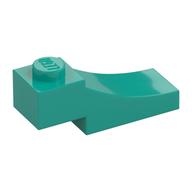 Brick Curved, 3 x 1 with 1/3 Inverted Cutout (Dark Turquoise)