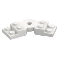 Plate Angled 2 x 2 with Step and Hole in Center (White)