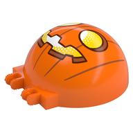 Windscreen 6 x 6 x 3 Dome with Dual 2 Fingers with Carved Pumpkin Print (Orange)