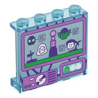 Panel 1 x 4 x 3 with Lavender Screen, Spider-Man, Green Goblin, Spider-Gwen Print (Trans-Light Blue)