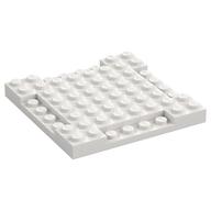 Plate Special 8 x 8 x 2/3 with Four 1 x 4 Recessed Edges (White)