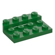 Plate Round Corners Double 3 x 4 with 1 x 4 Raised Edge Studs (Green)