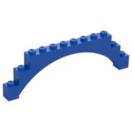 Brick Arch 1 x 12 x 3 Raised Arch with 5 Cross Supports (Blue)