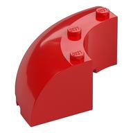 Brick Round Corner 6 x 6 x 2 (Red)