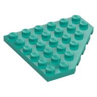Wedge Plate 6 x 6 Cut Corner (Dark Turquoise)
